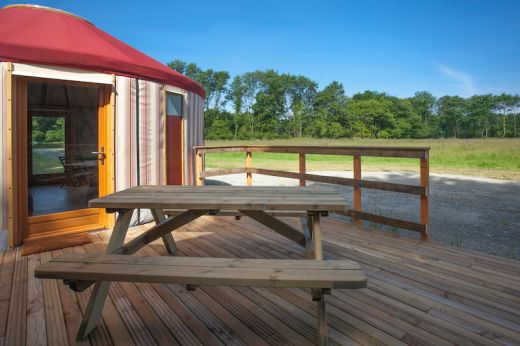 Clyde modern yurt in Brittany, with spa