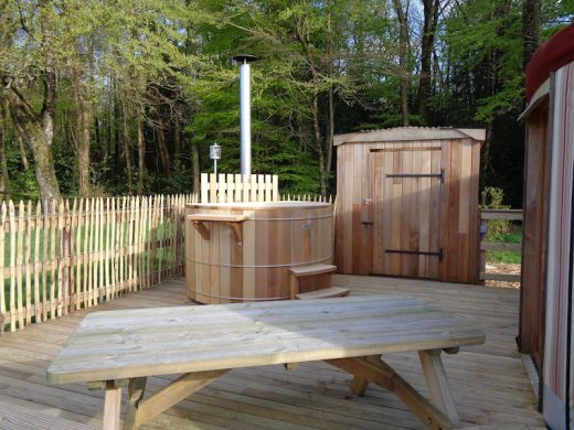 Clyde modern yurt in Brittany, with spa