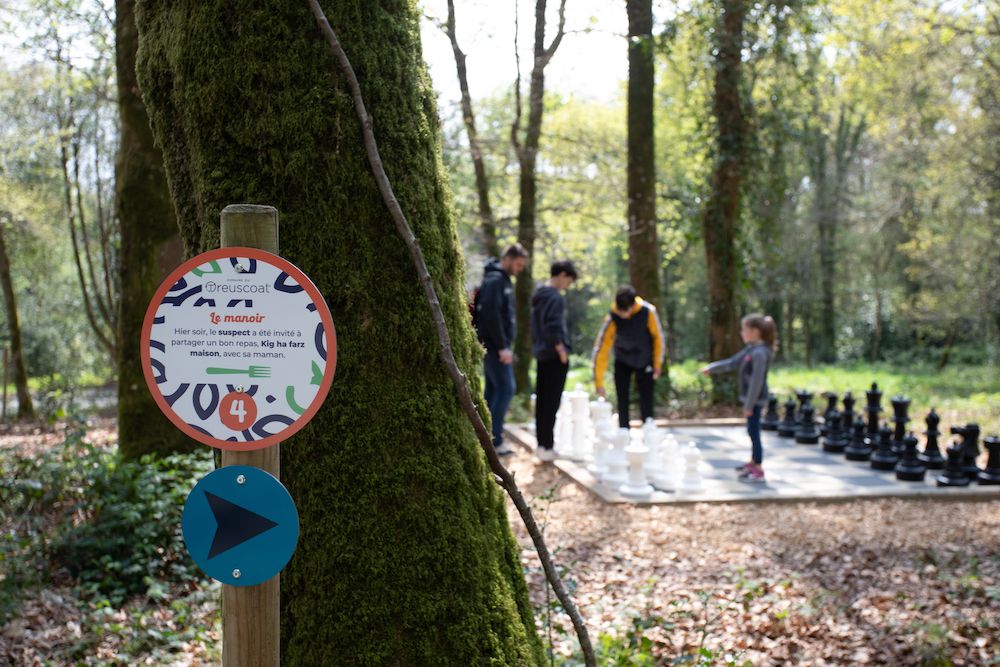 Outdoor adventure park in a natural environment in Brittany, France