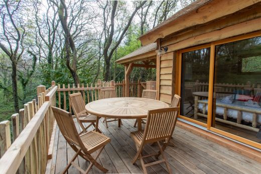 Nessie tree house lodge in Brittany, with spa