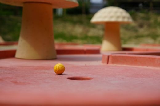 Crazy golf course at the Treuscoat Estate