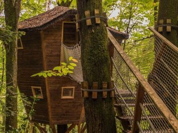 🌳 Cabane - Ben Lomond
🔗 https://www.domaine-treuscoat.fr/cabane-ben-lomond.php 
👍Bienvenue à Ben Lomond, l’une de nos merveilleuses cabanes dans les arbres...