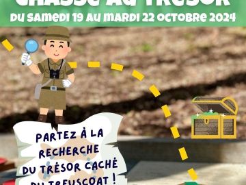 🌱 CHASSE AU TRÉSOR 🏴‍☠️
🔗 https://fb.me/e/2sKImbRfn
🗓️ Du samedi 19 au mardi 22 octobre 2024 
🕑 De 13h30 à 18h
📍au Domaine du Treuscoat
—
🤠 Il y a fort...